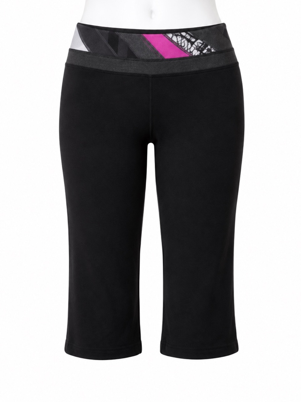 Size 6 Lululemon Women’s Reversible Groove Crop Yoga Pants Black Pink
